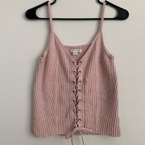 American Eagle Pink Sweater Tank